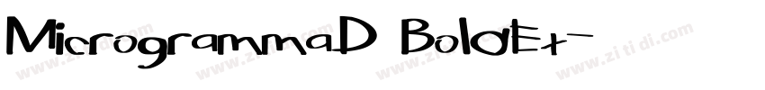 MicrogrammaD BoldEx字体转换